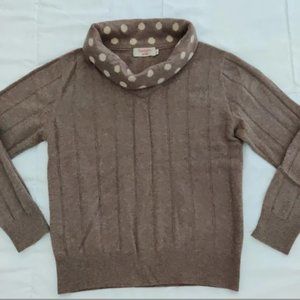 Brown Cashmere Turtleneck Sweater S